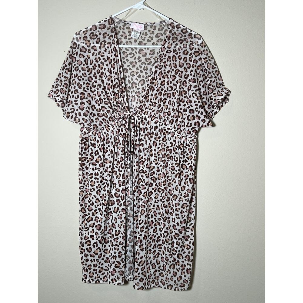 Sheer Leopard Mesh Robe /Whimsy Goth Fairycore Festival Coverup // Indie SZ Med